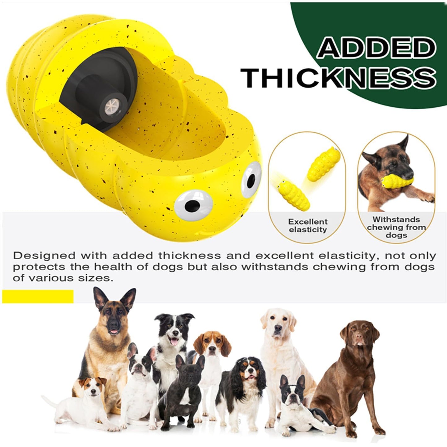 Squeaky Dog Chew Toys - Multi-Functional TPR Toys for All Breeds