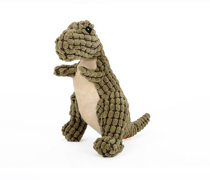 Dinosaur Dog Toy - Plush Squeaky Toy for Large Dogs & Aggressive Chewers