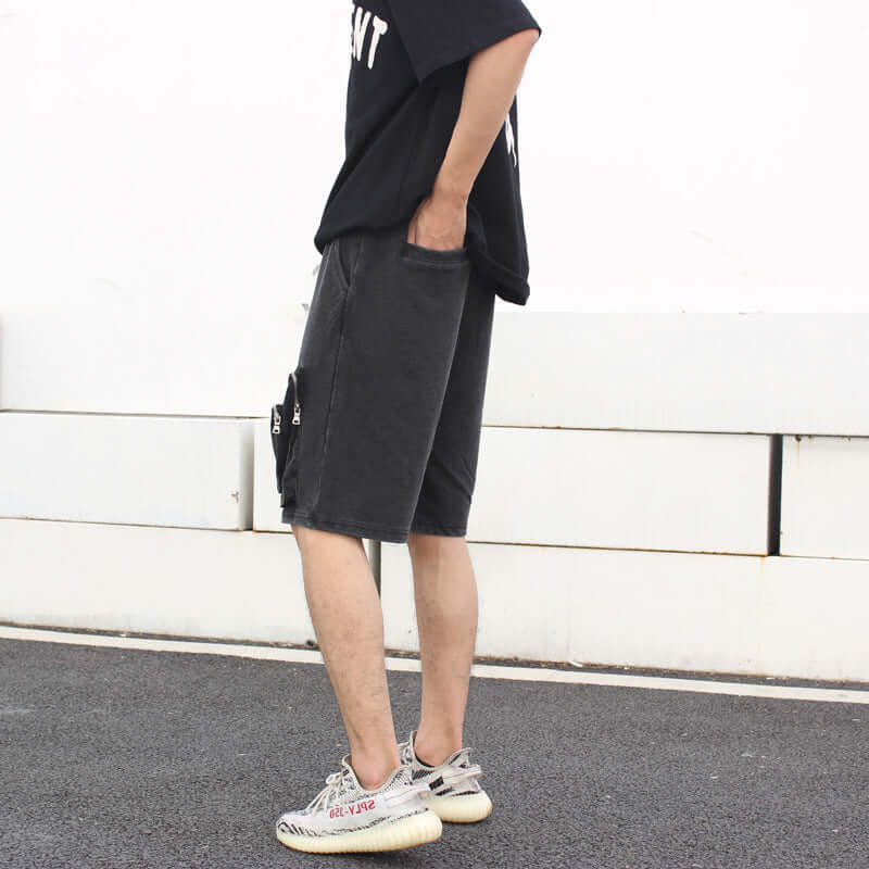 11 BYBB'S DARK Tactical Zipper Pockets Cargo Shorts Men Streetwear Functional Washed Short Pants Summer Joggers Men Shorts - titoama