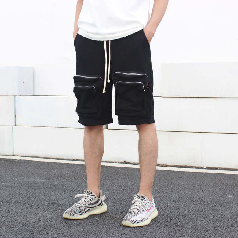 11 BYBB'S DARK Tactical Zipper Pockets Cargo Shorts Men Streetwear Functional Washed Short Pants Summer Joggers Men Shorts - titoama