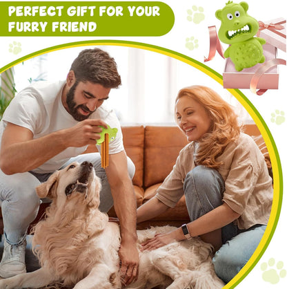 Interactive Dog Chew Toy - Fillable Squeaky Toy with Milk Flavor