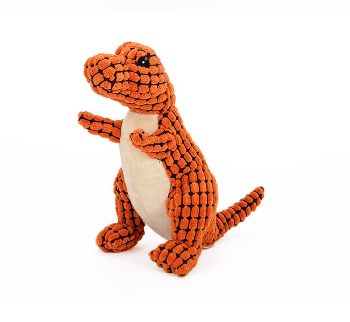 Dinosaur Dog Toy - Plush Squeaky Toy for Large Dogs & Aggressive Chewers