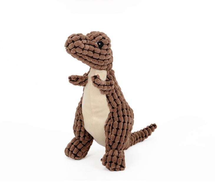 Dinosaur Dog Toy - Plush Squeaky Toy for Large Dogs & Aggressive Chewers