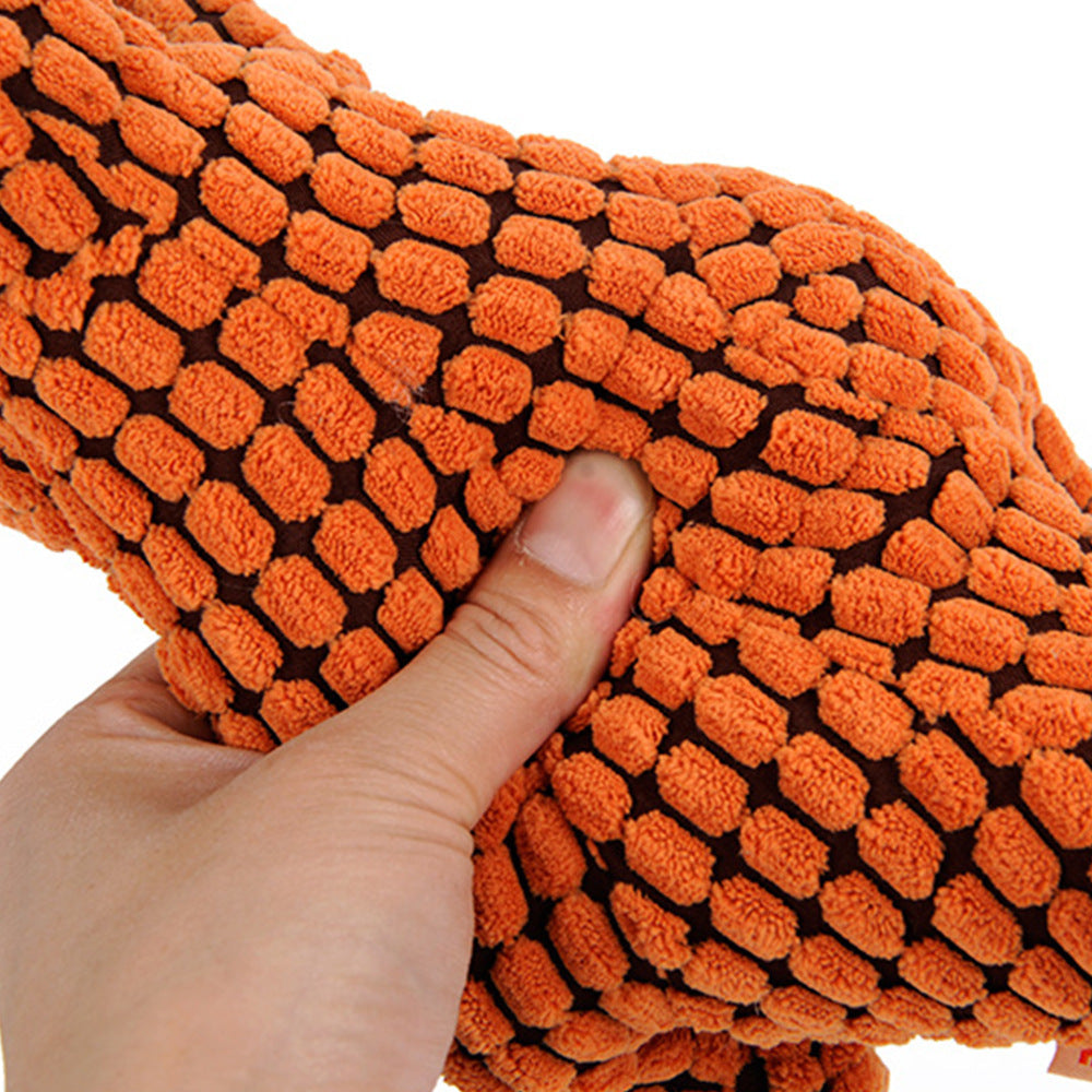 Dinosaur Dog Toy - Plush Squeaky Toy for Large Dogs & Aggressive Chewers