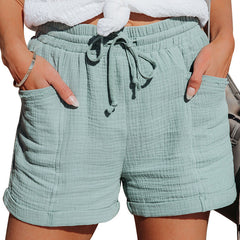 Women's High-waisted Wide Loose Leg Shorts