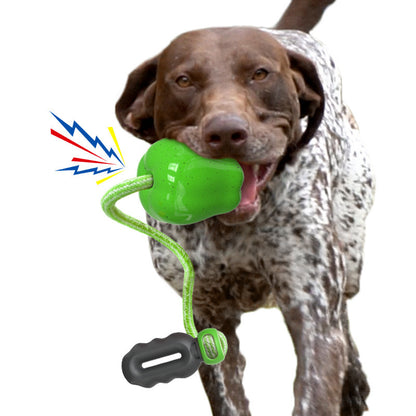 Squeaky Apple Dog Toy - Durable Chew Toy for Medium & Large Dogs